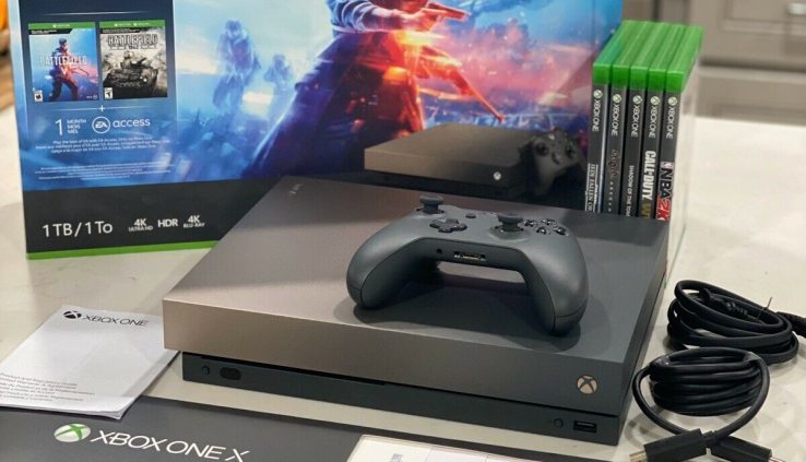 Microsoft Xbox One X 1TB Console Gold Flee Special Edition Battlefield V Bundle
