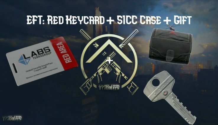 Win away From Tarkov Red Lab Key Card +Sicc Case+Items (42 Mil Roubles) EFT