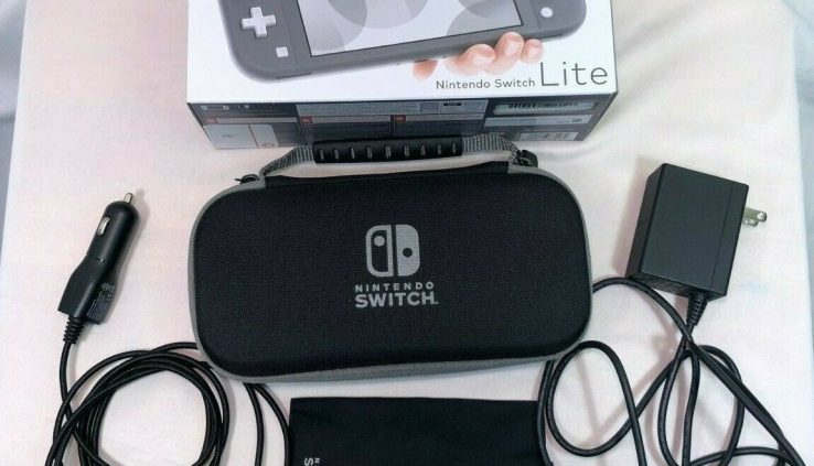 Nintendo Switch Lite Gray With Six Games And Warranty Bundle Pre-Owned