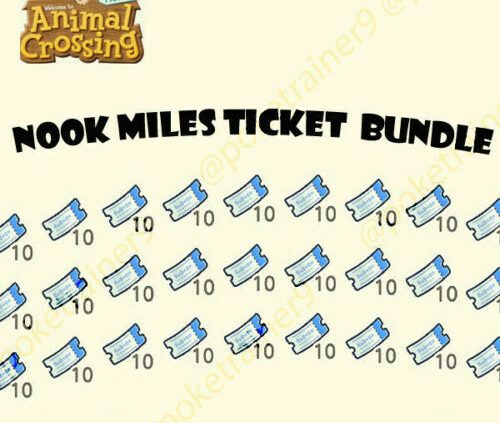 200x/ 300x /400x Nook Miles Tickets / 6M Bells! Animal Crossing Unusual Horizons