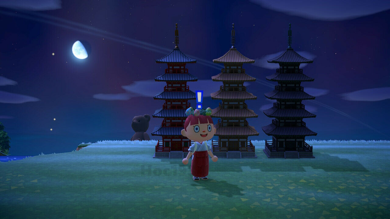 Animal Crossing Fresh Horizons 3 Colours PAGODA SET Objects Furnitures