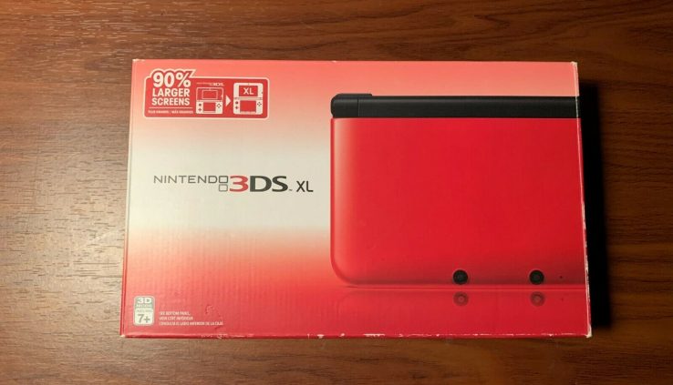 Nintendo 3ds XL Red – with Fashioned Box in Mountainous Situation