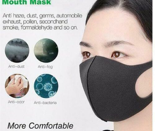 1/5PCS Unisex Anti Mud Washable Reusable Face Dusky Disguise-up Anti-fog