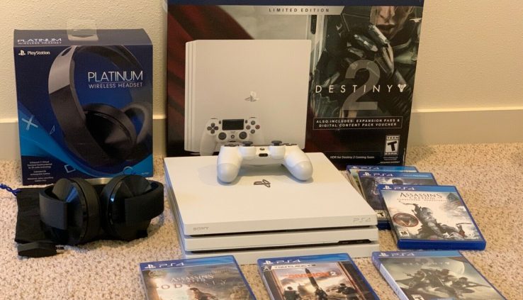 Sony PlayStation 4 Pro Restricted Version Future 2 Bundle in White with Extras!