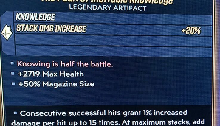 XBOX PEARL OF INEFFABLE KNOWLEDGE BEST ROLL ARTIFACT BORDERLANDS 3 🔥