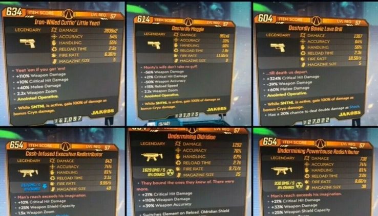 (PS4) Borderlands 3 LVL 57 Sntnl & ASE Weapons Pick 2 Catch 1 Free NEW DLC INCLUDED