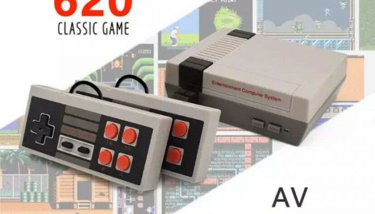 Retro Game Console 620 Constructed-in MINI Fundamental NES Video games with 2 Controllers HDMI