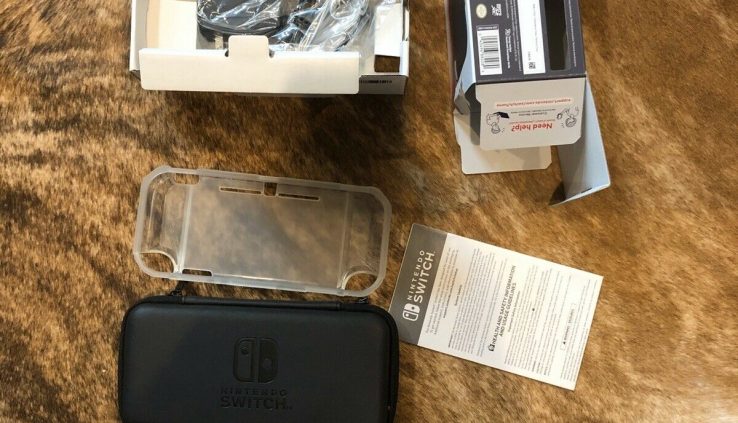 Nintendo Switch Lite – Gray With Glass Conceal Film And a pair of Case