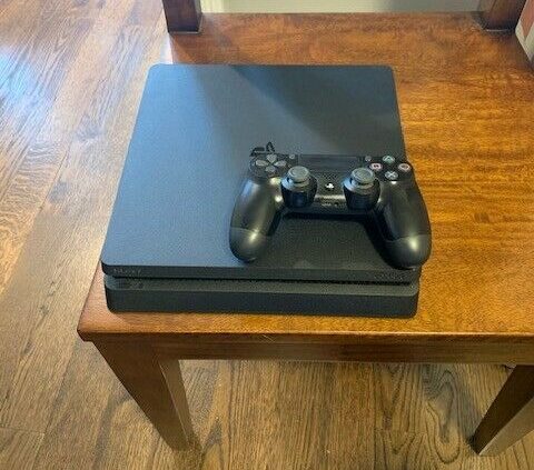 PlayStation 4 Slim Console – Gloomy with Controller Only Old 3-4 Instances w/Cables