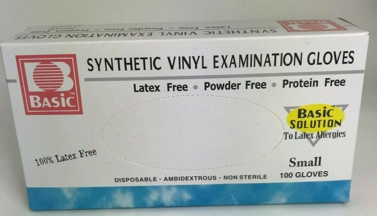 Scientific/Vinyl White Gloves Powder Free 100 Pack (SMALL) FREE SHIPPING