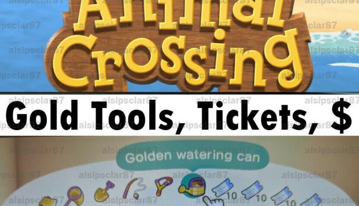 [Animal Crossing New Horizons] All 6 Golden Tools + 40 Tickets + 3 Mil Bells