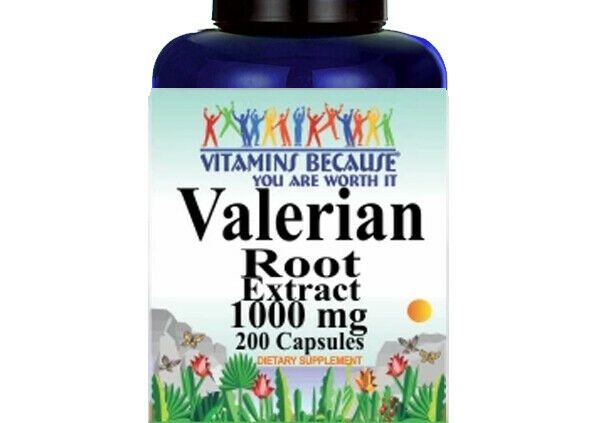 Valerian Root 1000mg 200 Caps – Herb Made In the United States – FDA Authorized Facility