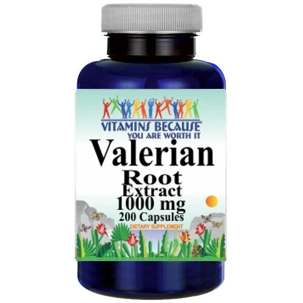 Valerian Root 1000mg 200 Caps - Herb Made In the United States - FDA ...