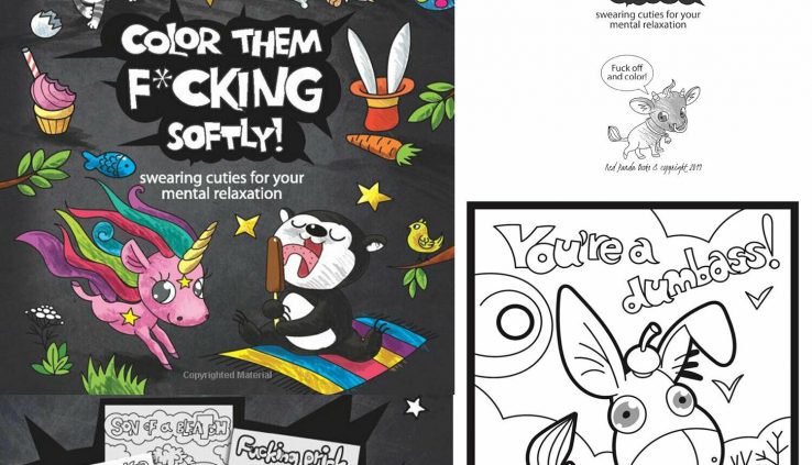 Bid word Adult coloring book Cuties animal Hilarious photos Mental leisure