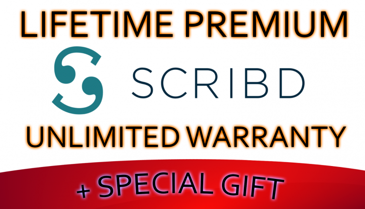 Lifetime Premium Scribd Legend with Limitless Guarantee + Special $50 GIFT!