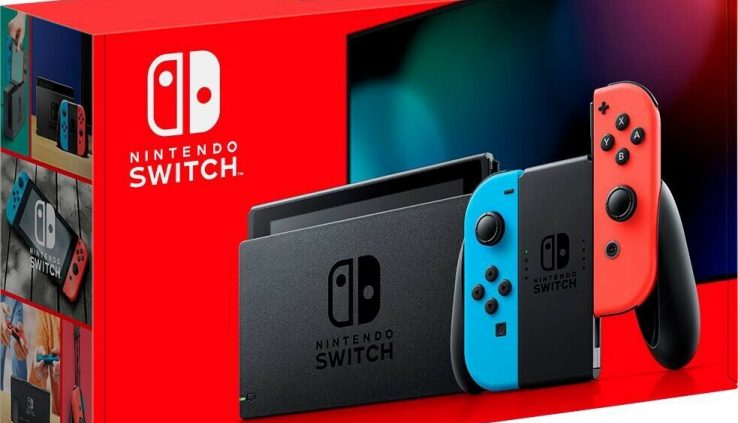 Nintendo – Switch 32GB Console – Neon Crimson/Neon Blue Pleasure-Con