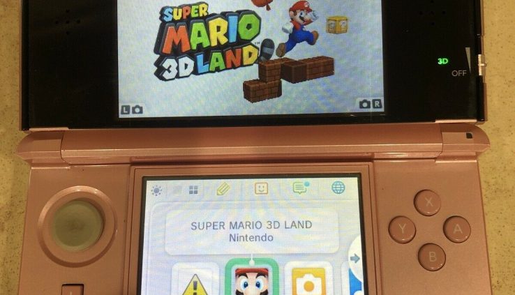 Nintendo 3DS Princess Peach Purple Handheld Machine With Obedient Mario 3D Land