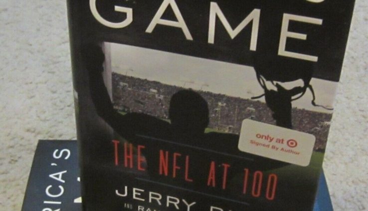 JERRY RICE The united states’s Game The NFL at 100 SIGNED Autographed Hardcover Book