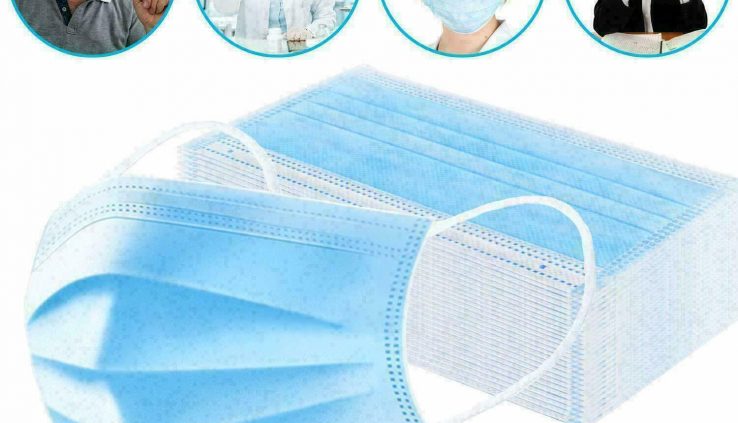 1, 8, 10 PCS Protective Face guard 3-Layers Safety anti viral shadowy / blue