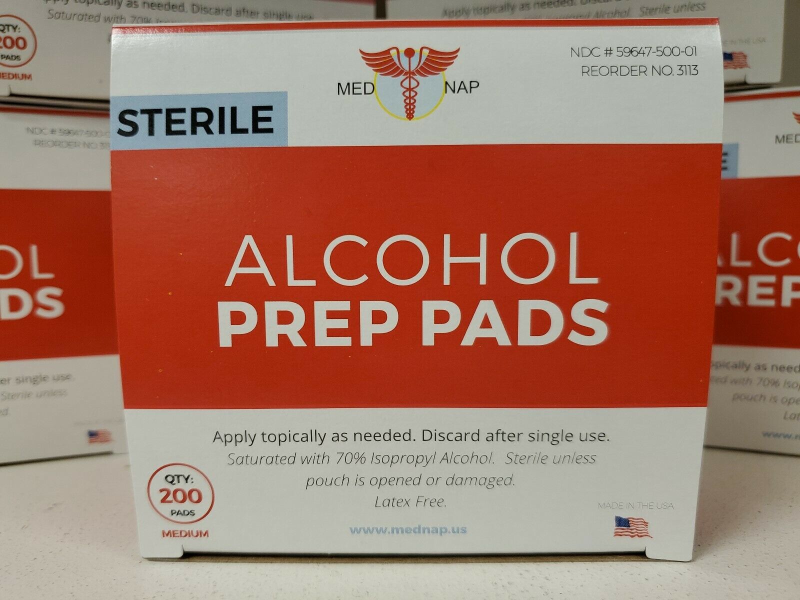 Alcohol Prep Pad Sterile Alcohol Preparation Pad Pack of 200 MADE in