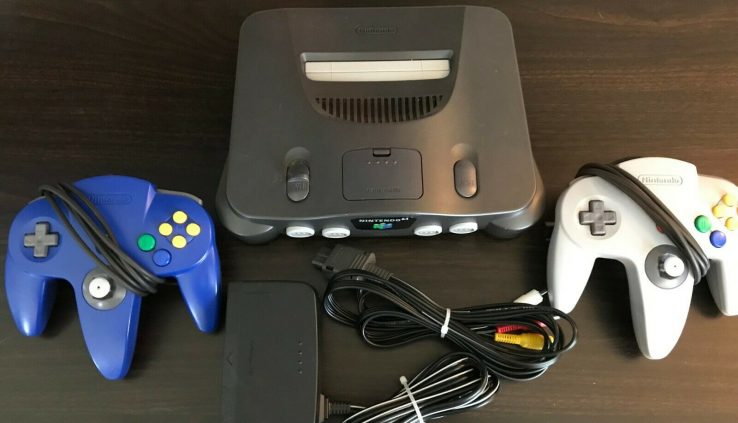 Nintendo 64 Console Bundle -NUS-001- (2) Factual Controllers  – NTSC N64 System