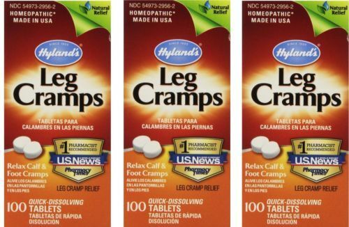 3 Pack Hylands Leg Cramps Quinine, Lower Reduction & Legs, Homeopathic – 300 Capsules