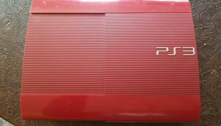 sony wide slim red ps3 with controller and red slow redemption a diminutive bit frail