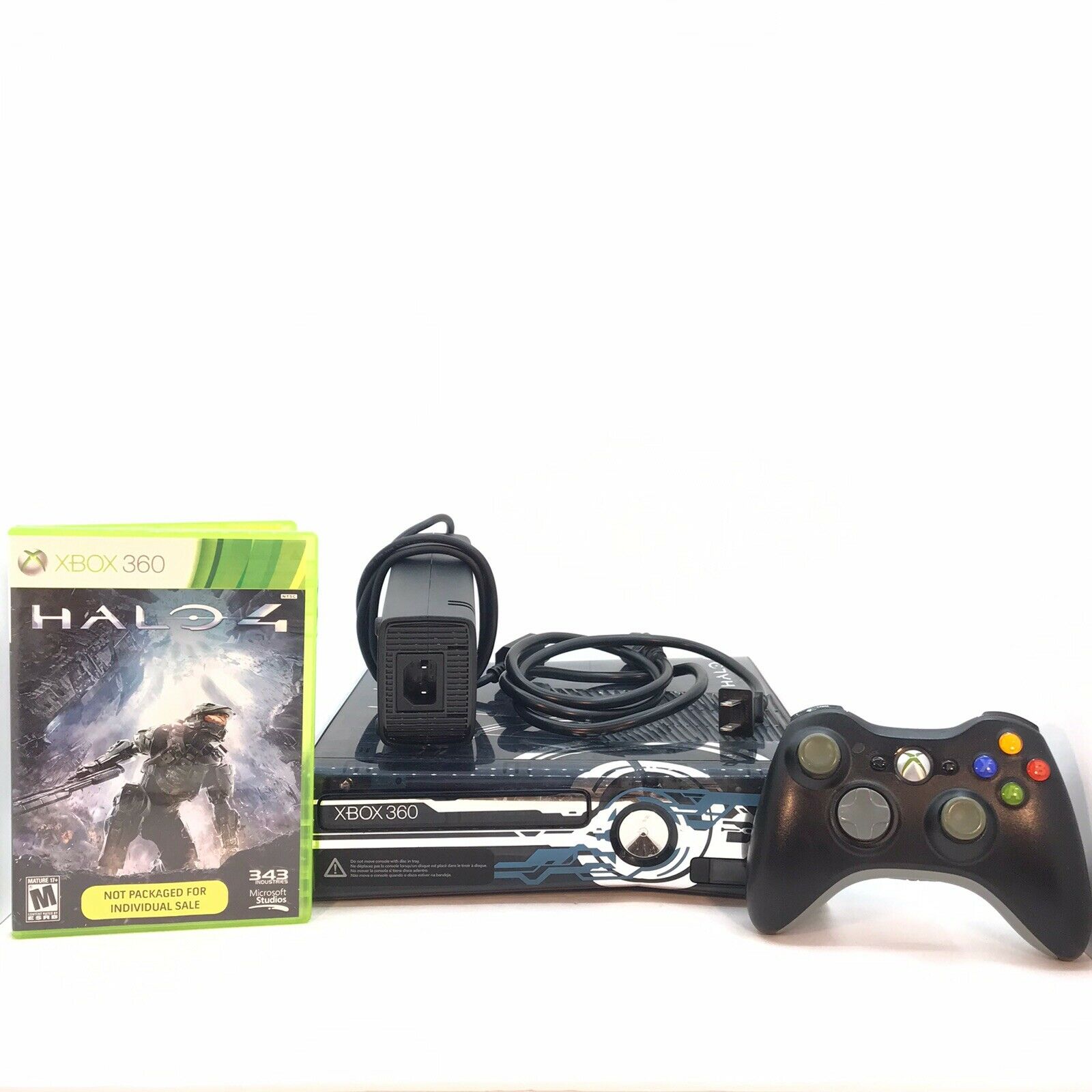 Xbox 360 Halo 4 Little Edition 320GB Silver Blue Determined Console ...