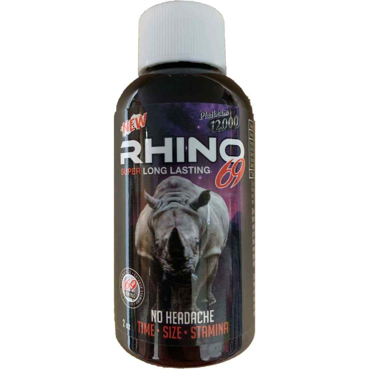 Men's Rhino-69 Platinum 12000 Male Sexual Enhancement Liquid Shot 2
