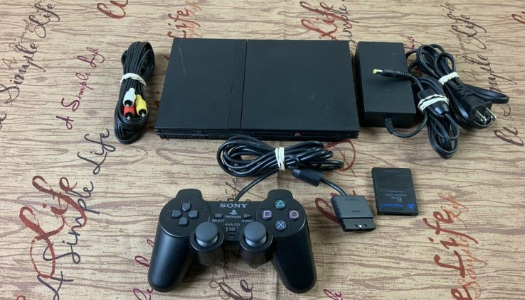 Sony PlayStation 2 PS2 Slim Console, Controller, Energy Wire, AV Cable Examined