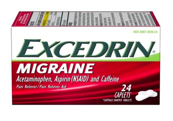 EXCEDRIN Migraine Caplets Migraine Headache Reduction, Acetaminophen (24 Count)