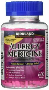 Kirkland Signature Allergy Remedy Diphenhydramine HCI 25 Mg, 600 Minitabs