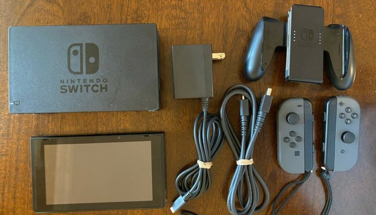 Nintendo Switch 32GB Gray Console (with Gray Pleasure-Cons)
