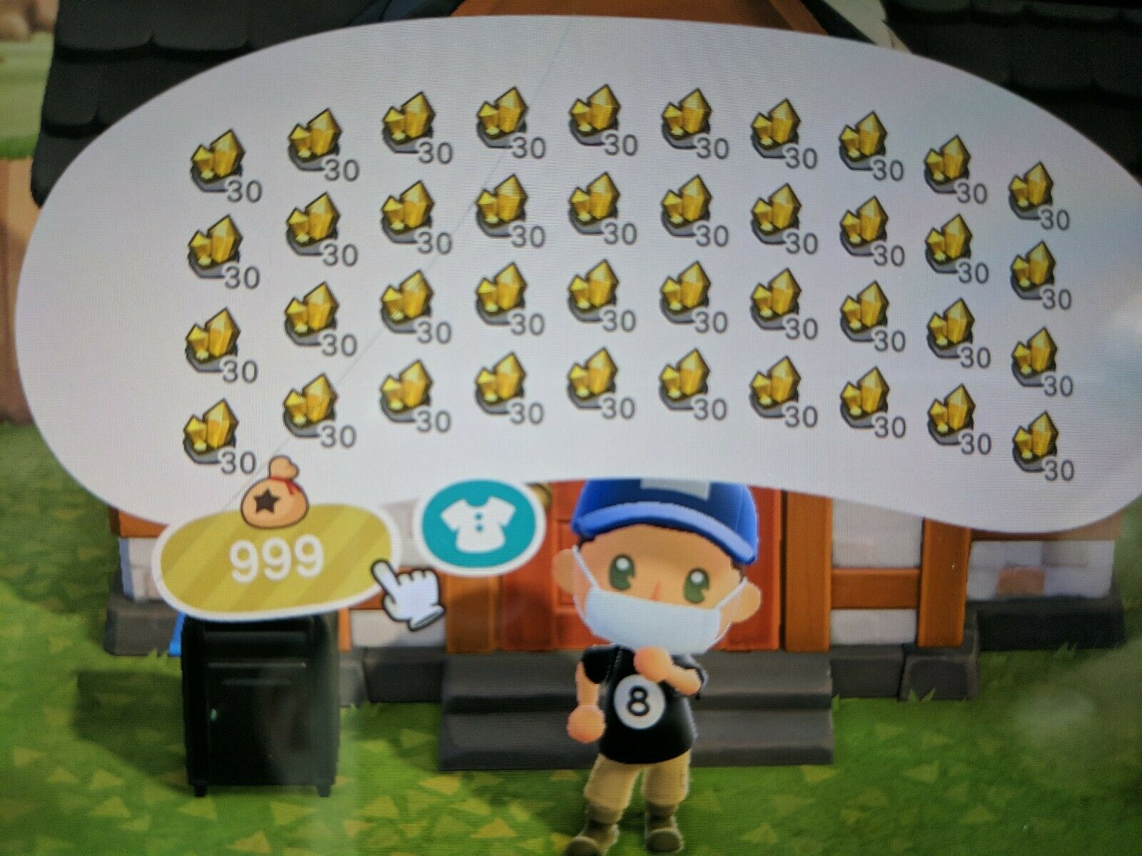 Animal Crossing Unique horizons Gold Nugget 1200 For 8 Particular 🌟🌟 4 fleshy rows