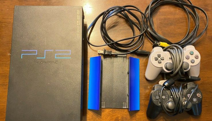 Sony PlayStation 2 PS2 Play Put Two Console with Controllers and Stand