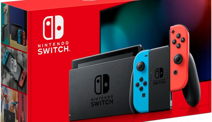 Nintendo Change with Neon Blue and Red Pleasure-Con 32GB (Original 2020 V2) Manufacturing facility Sealed