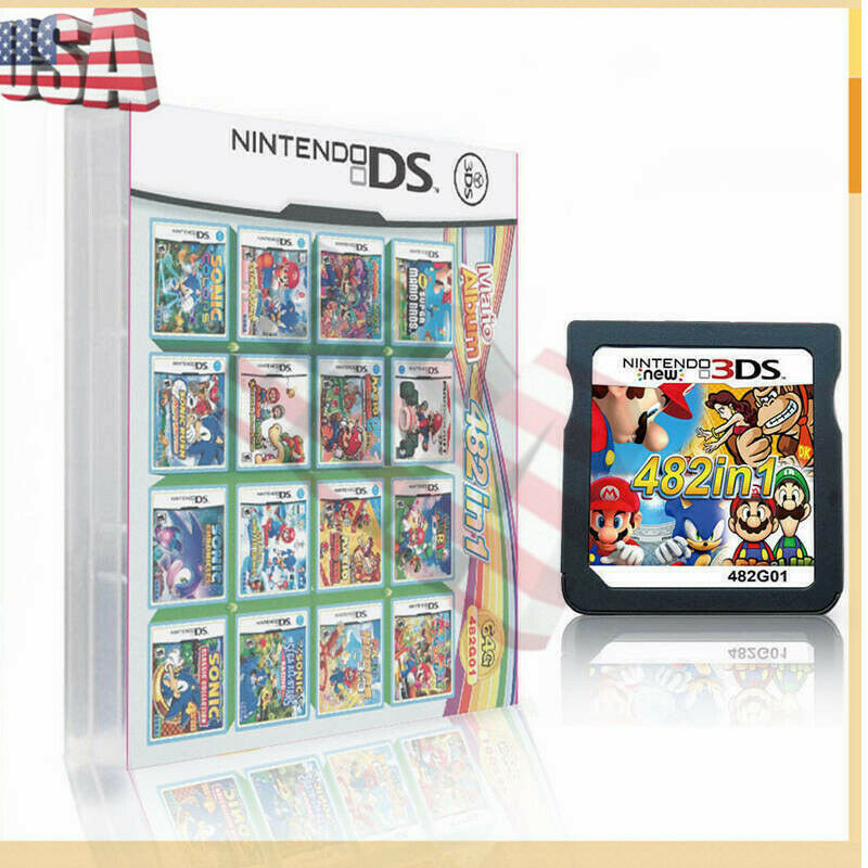 Fresh NDS 482 in 1 Game Cartridge Mario Multicart for DS Lite NDSi 3DS ...