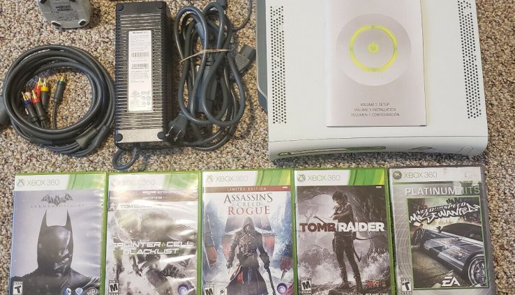 Microsoft Xbox 360 Bundle – 60GB – White – Entails every thing in image.