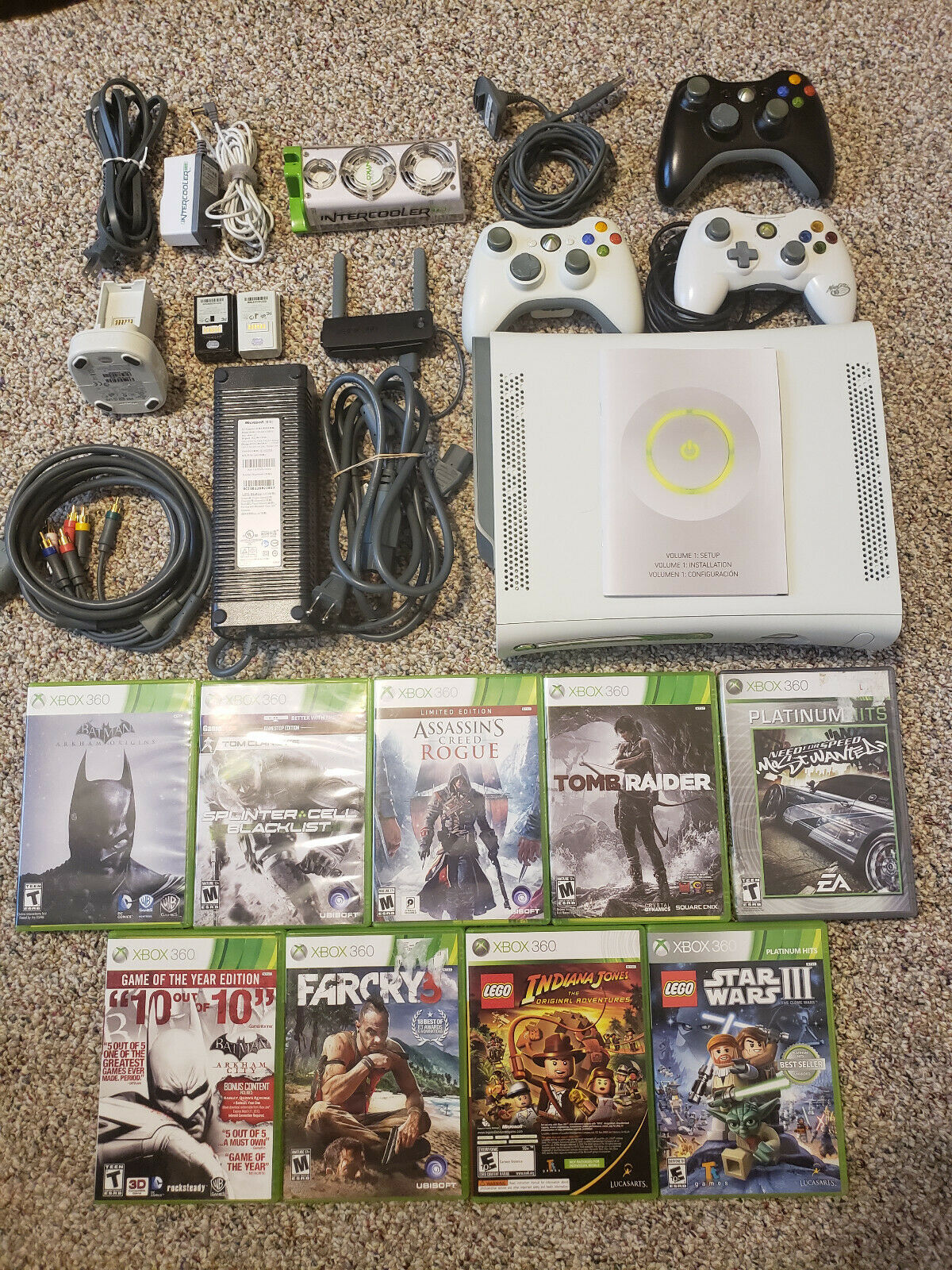 Microsoft Xbox 360 Bundle - 60GB - White - Entails every thing in image ...