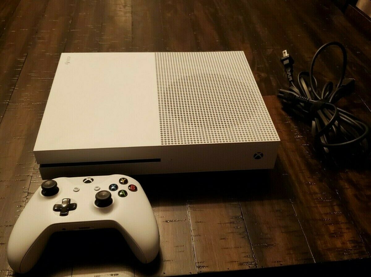 Microsoft Xbox One S 500GB White Console, comprises one white Xbox ...