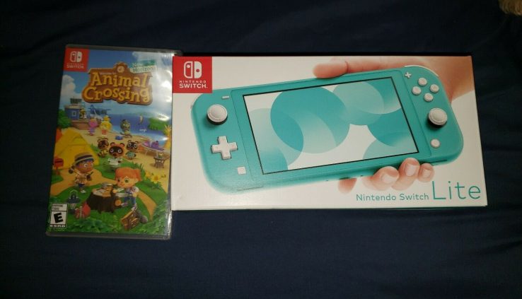 Nintendo Swap Lite Turquoise With Animal Crossing BRAND NEW