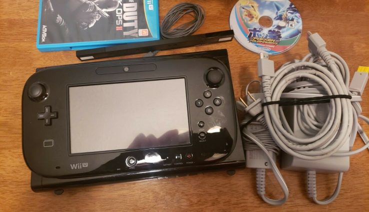  Nintendo Wii U  32GB Design with two video games, sensor bar, all cords and charger