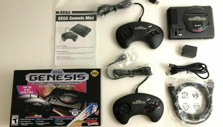 Sega Genesis Mini 16-bit Console 42 Pre-Loaded Video games thirtieth Anniv. Free Shipping