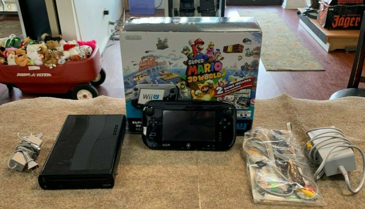 Nintendo Wii U Orderly Mario 3D Wolrd Deluxe Set aside of living 32GB Video Sport Console