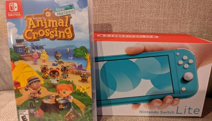 Nintendo Change Lite – Turquoise Console & Animal Crossing: Fresh Horizons Game