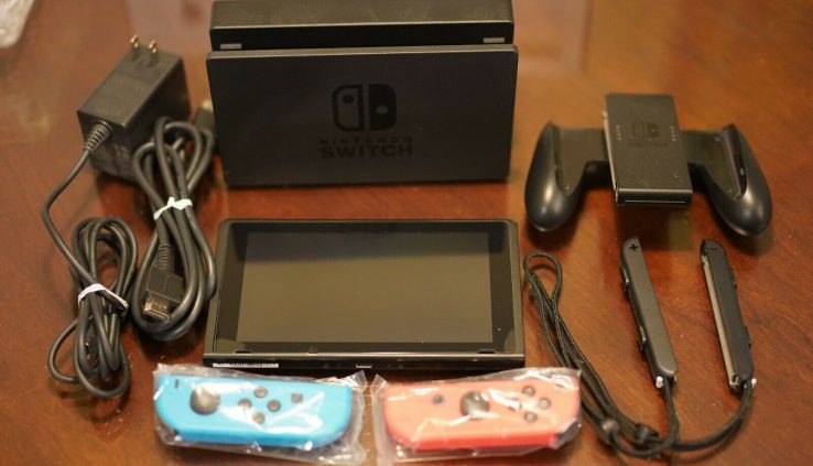 Nintendo Switch Gadget – Neon Blue/Crimson Pleasure-Con – Titanic Situation barely faded