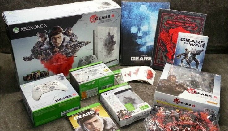 XBOX One X 1TB Console Gears 5 Last Version Bundle: Game Books T-Shirt 1787*