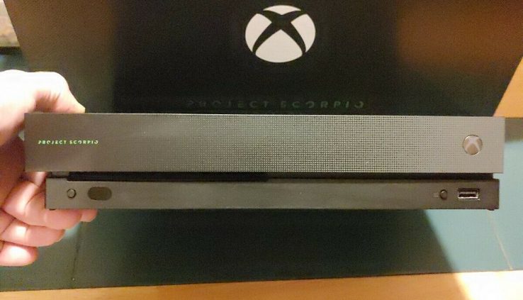 Microsoft Xbox One X Venture Scorpio Edition 1TB Console – Shadowy + 4 games.