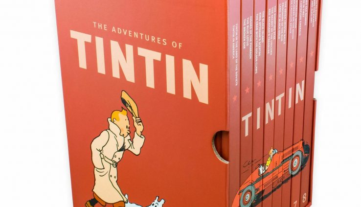 Entire Adventures Of Tintin 8 Books Younger Grownup Sequence Hardback By Herge