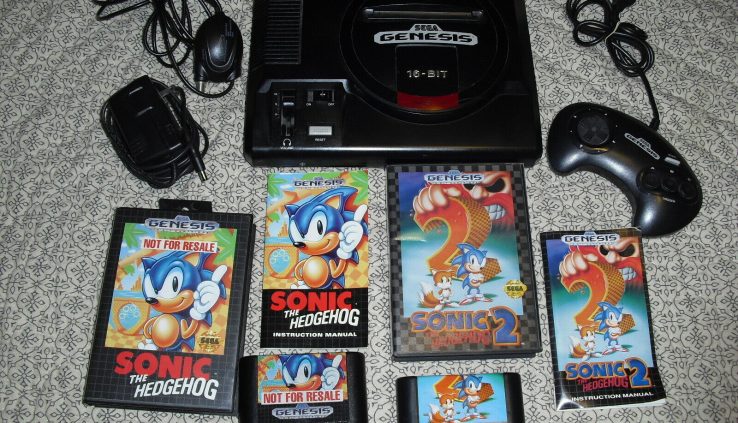 Sega Genesis 16 bit sonic 1 and 2 controller and hook ups